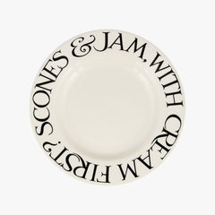 Black Toast Scones & Jam 8 1/2 Inch Plate