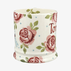Personalised Pink Roses 1 Pint Mug