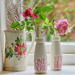 Pink Toast One Lovely Rose Small Milk Bottle